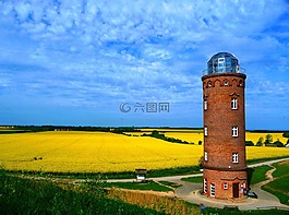 燈塔,塔,黃色