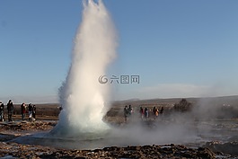 噴泉,冰島,水