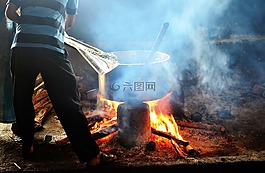 烹饪,石炉,复古炉