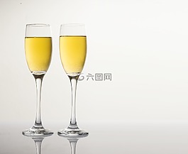 香檳,孤立,玻璃