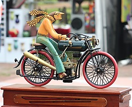 雕塑,自行車,摩托車