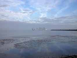 北海,氣氛,天空