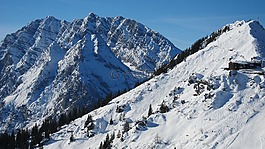 冬天,懸崖,山
