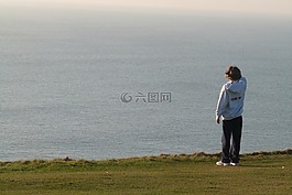 海,視圖,地平線