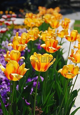 郁金香,花,黃色