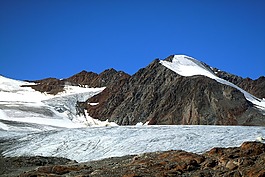 雪,山,水域