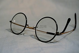 眼鏡,圓形 vollrandbrille,老