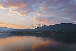 湖,水,地平線