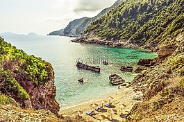希臘,skopelos,海灘