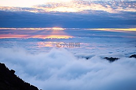 藍(lán)色,天空,云