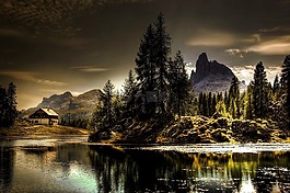 白云巖,croda da lago,夏季