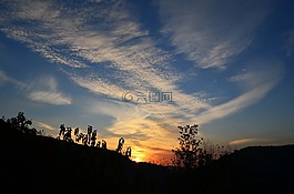 太陽能,日落,天空