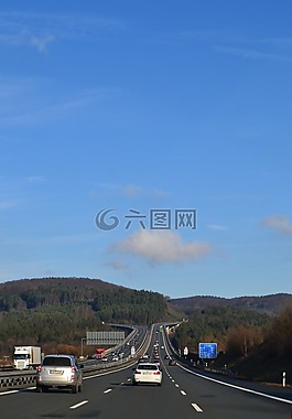 公路,驅(qū)動(dòng)器,天空