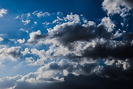 天空,云,藍色的天空的云彩