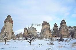 石,路,冬天
