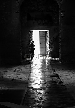 教會(huì),光,影子