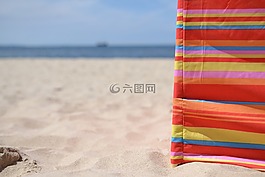 海灘,夏天,屏幕