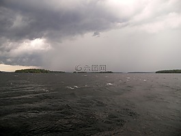 湖 winnipesaukee,湖,風(fēng)暴