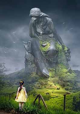 幻想,景觀,紀念碑