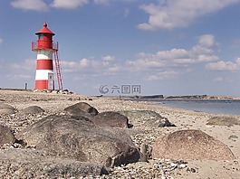 燈塔,海灘,利姆