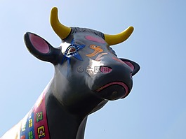 母牛頭,雕塑,kuhbunt