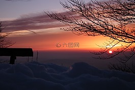 晚上,雪,冬天