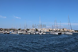船舶,海,村