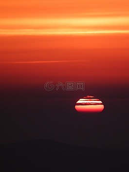 太陽(yáng),晚上,日落
