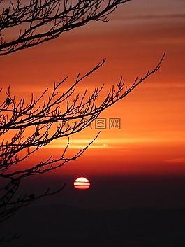 太陽(yáng),晚上,日落