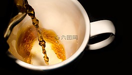 咖啡,杯,澆筑