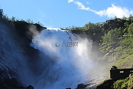 冰川,挪威,冰