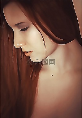 女孩,縱向,模型