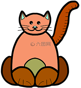貓,繪圖,寵物