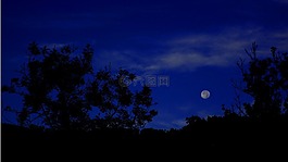 滿月,全,月亮