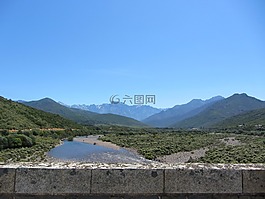 科西嘉島,河,石頭
