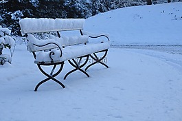 長(zhǎng)凳,雪,休息