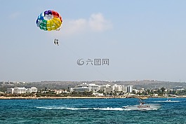 降落傘,滑翔傘,多彩
