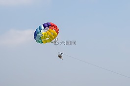降落傘,滑翔傘,多彩