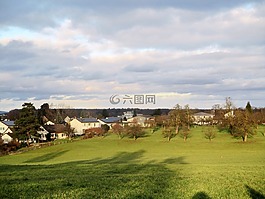 村,草地,景區(qū)