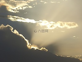 太陽,日出,云