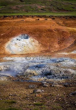 火山,石,溫泉