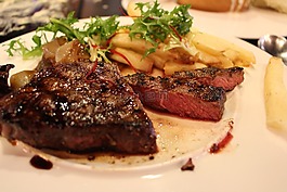 牛排,肉,餐飲