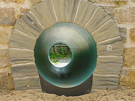隧道,管,通過