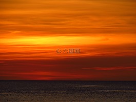 黃昏,日落,天空