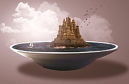 平,板,海
