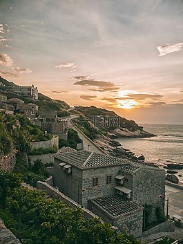 房子,山,村
