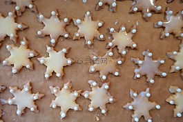 饼干,星号,烤