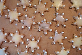 饼干,星号,烤