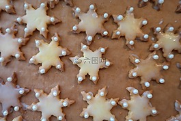 饼干,星号,烤