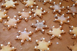 饼干,星号,烤